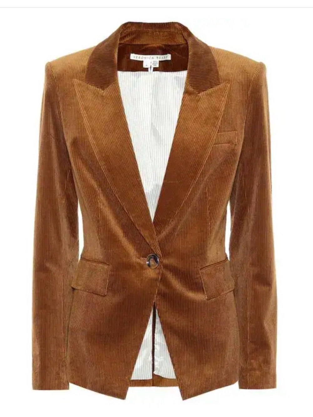 Veronica Beard Chestnut Corduroy Single-Button Blazer, size 4. Great condition.